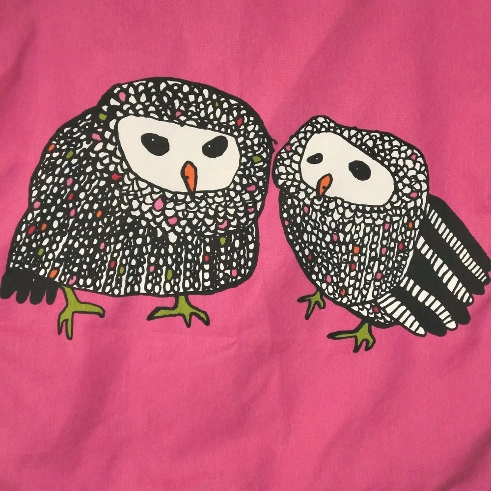 IKEA Gulört Pink Owl Pillow‎ Cover 20x20 Scandi Woodland VTG 90s Retired
